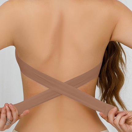 Sujetador Bandeau Invisible sin Tirantes con Cierre Lateral