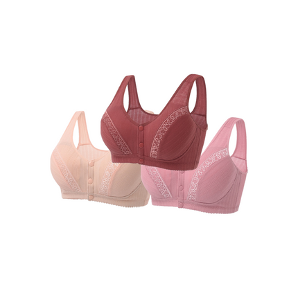 Kit de 3 Sujetadores con Botones Delanteros