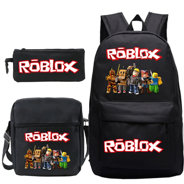 Mochila Infantil Roblox + Lonchera y Estuche de Regalo