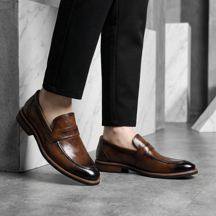 Mocasines Penny de cuero Montovani